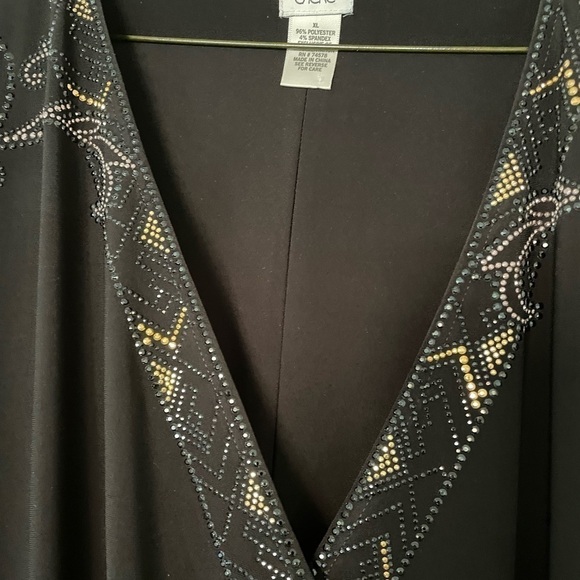 Cashe knee length dress for women. Beautiful black embellished with studs. X L - Picture 4 of 7